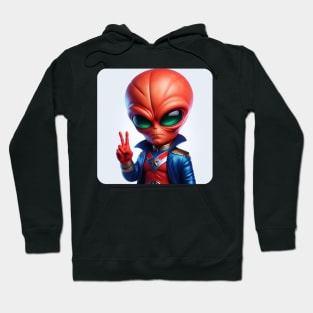 Martian Alien Caricature #3 Hoodie